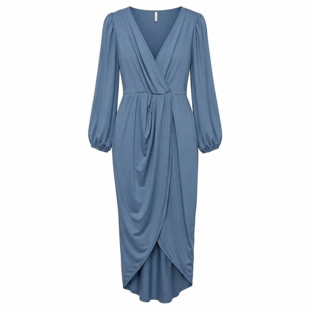 Halara Romantic Cottagecore Faux Wrap Midi Dress Large Ethereal Regencycore